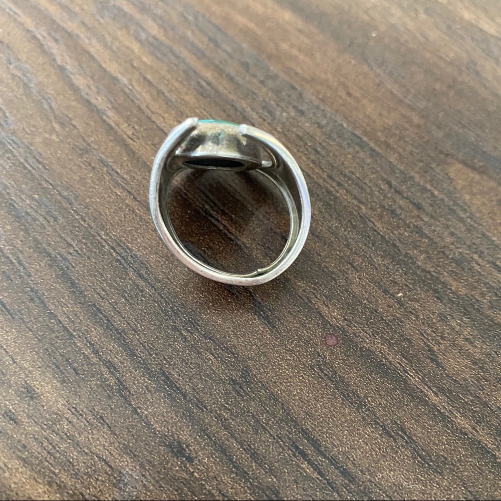 Turquoise Ring Adjustable Sterling Silver 925 Siz… - image 3